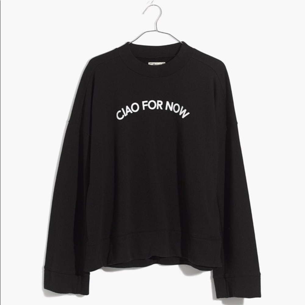 Madewell Ciao For Now Mockneck Sweatshirt